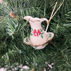 Lenox Holiday Pitcher and Bowl Set Ornament